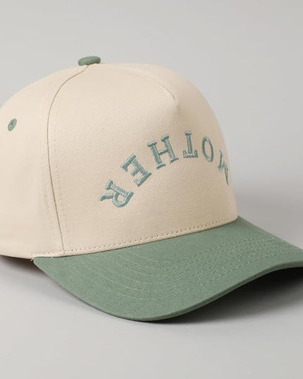 MIRMARU Two-Tone Vintage Canvas Trucker Hats for Men & Women, Adjustable Size Baseball Caps with Trendy Embroidered Design