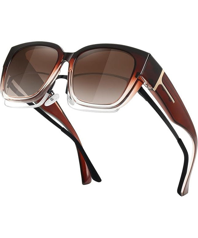MEETSUN Oversized Fit Over Glasses Sunglasses for Women Men Large Trendy Polarized Sunglasses for Driving UV Protection