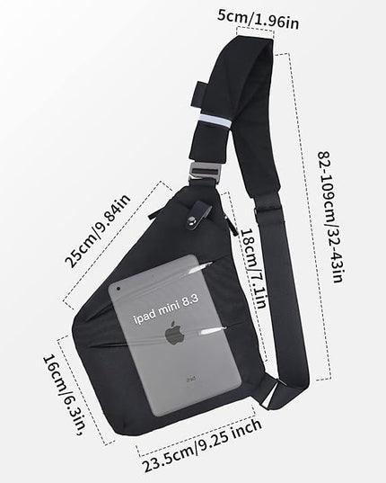 VADOO Sling Bag for Men and Women, Anti theft Crossbody Bag Lightweight Shoulder Chest Bag for Travel Gym