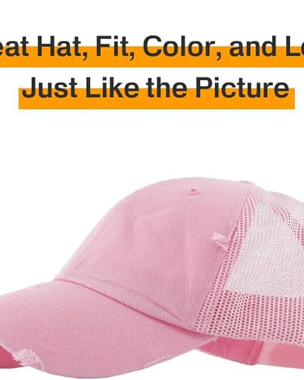 KBETHOS Vintage Washed Distressed Cotton Dad Hat Baseball Cap Adjustable Polo Trucker Unisex Style Headwear