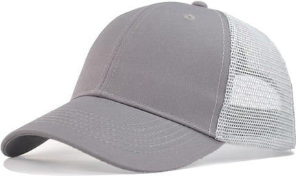 TSSGBL Classic Mesh Trucker Hat, Small & OSFM & XXL Options, Men Women Basic Adjustable Snapback Plain Blank Baseball Cap