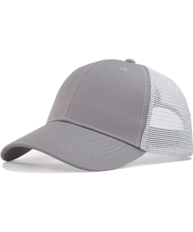 TSSGBL Classic Mesh Trucker Hat, Small & OSFM & XXL Options, Men Women Basic Adjustable Snapback Plain Blank Baseball Cap