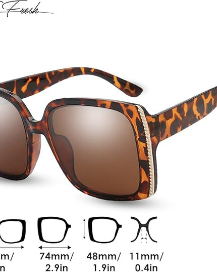 The Fresh Women's Oversized Square Jackie O Cat Eye Hybrid Butterfly Fashion Sunglasses - Exquisite Packaging