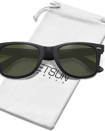 MEETSUN Polarized Sunglasses for Women Men Classic Retro Square Frame Driving Sun Glasses UV Protection