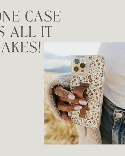 Walli Cases for iPhone 17 Air Case Aesthetic Wallet Phone Case Card Holder, Securely Holds up to 2 Cards - Cute, Trendy Phone Cover for Women, fits iPhone 17 Air, with Kickstand & Finger Strap