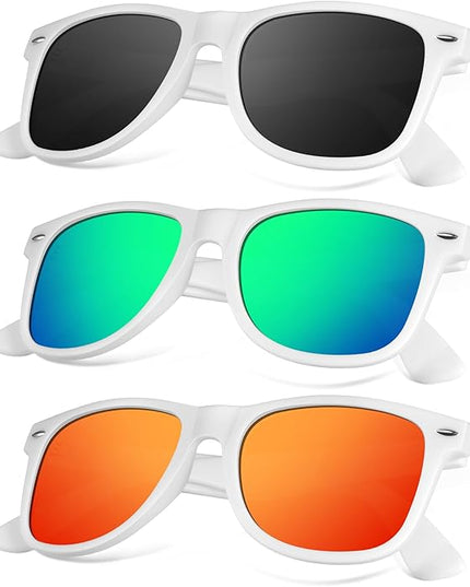 KALIYADI Polarized Sunglasses for Men and Women Matte Finish Sun glasses Color Mirror Lens UV Blocking (3 Pack)