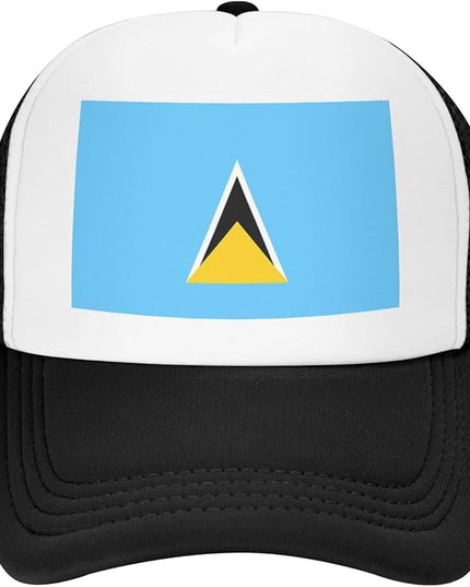Cute Flag Baseball Cap for Men Women Mesh Trucker Hat Adjustable Patriotic Snapback Baseball Hat for Sports Running