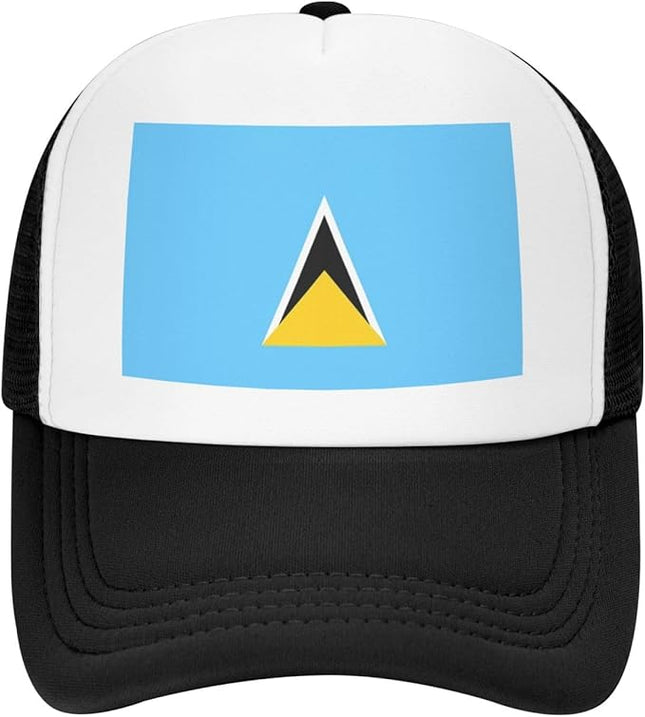 Cute Flag Baseball Cap for Men Women Mesh Trucker Hat Adjustable Patriotic Snapback Baseball Hat for Sports Running