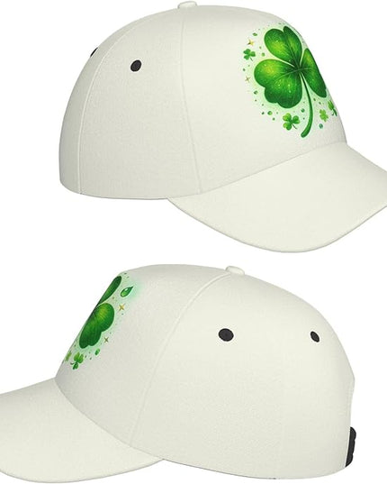 St. Patrick's Day Baseball Cap, Irish Green Clover Trucker Hat for Men Women, Fashion Adjustable Sun Visor Dad Hat