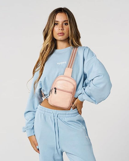 Sling Bag For Women Faux Leather Small Casual Daypack Backpack Fanny Pack Crossbody Chest Bags Purse