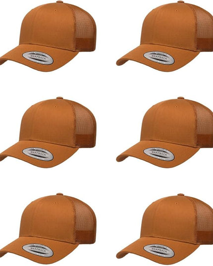 Yupoong Classic Premium Mesh 6 Panel Retro Trucker Cap | Mid Profile Snapback | OSFA | Bulk Pack Available