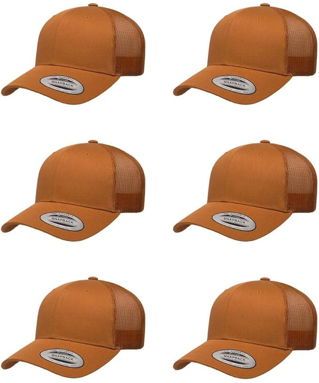 Yupoong Classic Premium Mesh 6 Panel Retro Trucker Cap | Mid Profile Snapback | OSFA | Bulk Pack Available