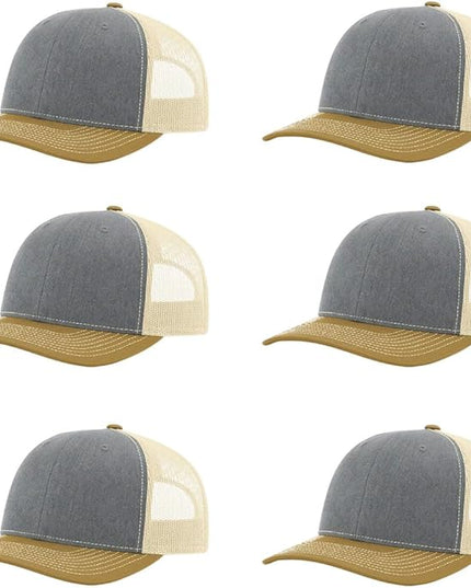 Richardson 112 Classic Six-Panel Adjustable Snapback Trucker Cap | Bulk Packs Available