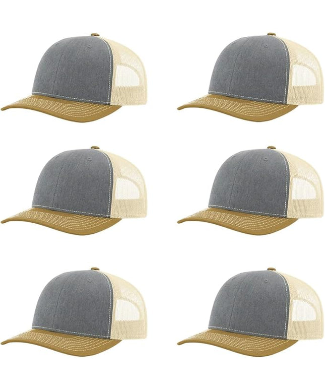 Richardson 112 Classic Six-Panel Adjustable Snapback Trucker Cap | Bulk Packs Available