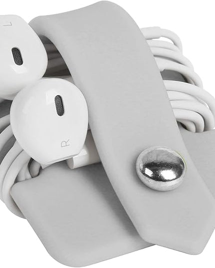 Cord Organizer Earbuds Holder Earphone Wrap Earphones Organizer Headset Headphone Earphone Wrap Winder Cord Manager Cable Winder Gray