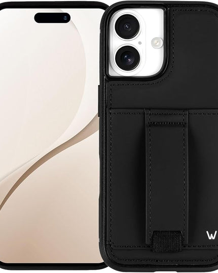 Walli Cases for iPhone 17 Case Aesthetic Wallet Phone Case Card Holder, Securely Holds up to 2 Cards - Cute, Trendy Phone Cover for Women, fits iPhone 17, with Kickstand & Finger Strap