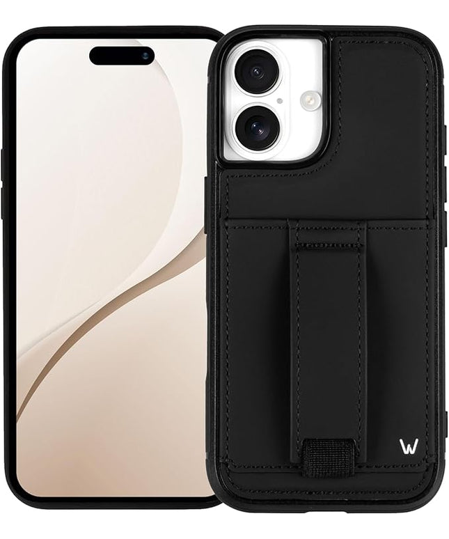 Walli Cases for iPhone 17 Case Aesthetic Wallet Phone Case Card Holder, Securely Holds up to 2 Cards - Cute, Trendy Phone Cover for Women, fits iPhone 17, with Kickstand & Finger Strap