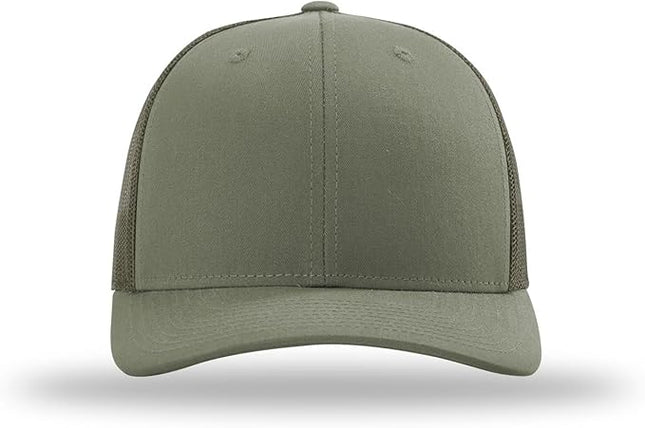 Richardson 112 Trucker Hat - Premium Adjustable Snapback Hat - Structured Six Panel Richardson Blank Caps