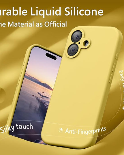 FireNova Magnetic for iPhone 17 Case, Compatible with MagSafe, [Integrated Silicone Camera Control Button] [Camera Protection] Anti-Scratch Microfiber Lining Phone Case, 6.3", Yellow