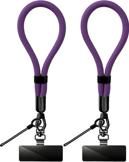 Phone Lanyard, 2 Pack Adjustable Cell Phone Lanyard Hand Phone Wrist Strap with Tether Tabs for Smartphones