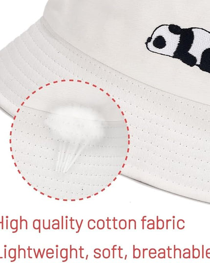 Cotton Bucket Hat for Women Men Summer Travel Sun Beach Bucket Cap, Unisex Outdoor Fisherman Hat