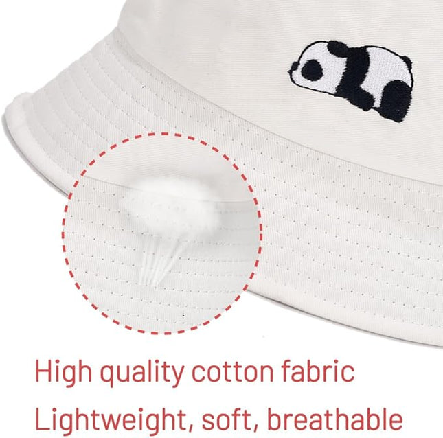 Cotton Bucket Hat for Women Men Summer Travel Sun Beach Bucket Cap, Unisex Outdoor Fisherman Hat