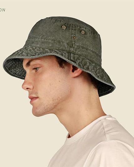 Hot Summer Bucket Hat - Trendy Cotton Sun Hat for Beach, Golf, Fishing - Fun Outdoor Vacation Boonie for Men and Women