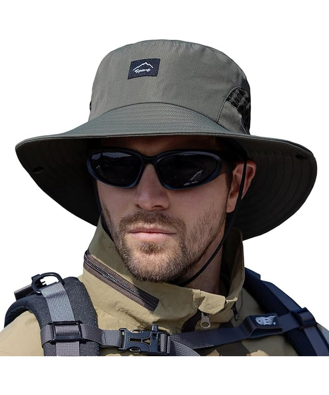 Sireck Fishing Hat, UPF50+ Wide Brim Sun Hat for Men Women, UV Protection Hiking Beach Bucket Hats Summer Safari Hat