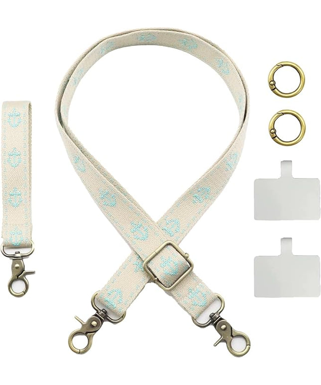 Adjustable 1" Width Phone Crossbody Lanyard and Wristlet Strap - Gift For The Lover In Your Life