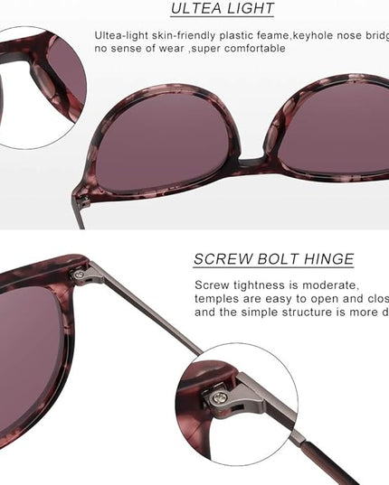 WOWSUN Retro Polarized Sunglasses Womens 2026 Trendy Round Classic Glasses