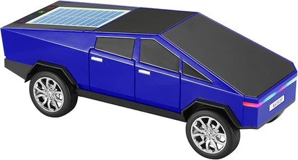 Solar-Powered car-Shaped Bluetooth Speaker, Portable Wireless Stereo, high-Definition Sound Quality, TWS Dual-Ear Pairing, Truck-Shaped Speaker, Suitable for Home, Office and Gift (Blue)