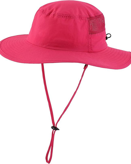 Home Prefer UPF50+ Mens Sun Hat Wide Brim Fishing Hat Womens UV Protection Cap Breathable Mesh Safari Gardening Bucket Hat