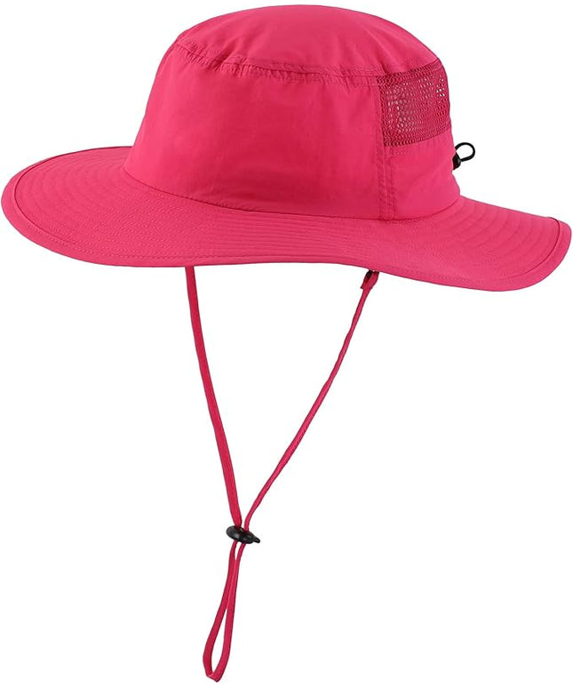 Home Prefer UPF50+ Mens Sun Hat Wide Brim Fishing Hat Womens UV Protection Cap Breathable Mesh Safari Gardening Bucket Hat