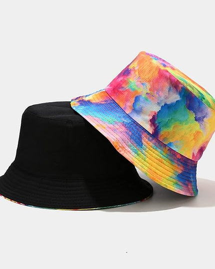 Mashiaoyi Unisex Print Double-Side-Wear Reversible Bucket Hat