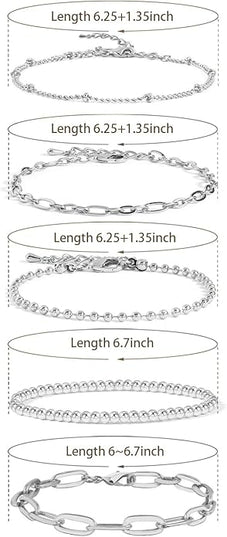 Waterproof Gold Chain Bracelet For Women Non Tarnish,14K Gold Plated Link Dainty Bracelets Stake Layered Bracelet Set Hypoallergen Gold Jewelry