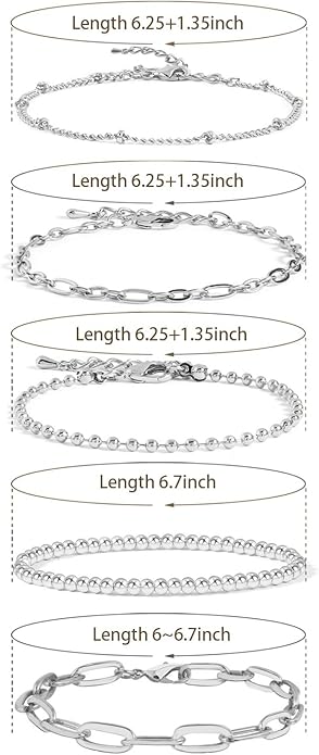 Waterproof Gold Chain Bracelet For Women Non Tarnish,14K Gold Plated Link Dainty Bracelets Stake Layered Bracelet Set Hypoallergen Gold Jewelry