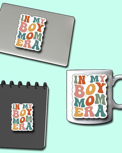 (3Pcs) in My Boy Mom Era Sticker, Sticker Gifts Mom Decorate Books, Laptops, Water Bottles Kindles Stickers, Phones Tumbler Waterproof Vinyl 3" Inch