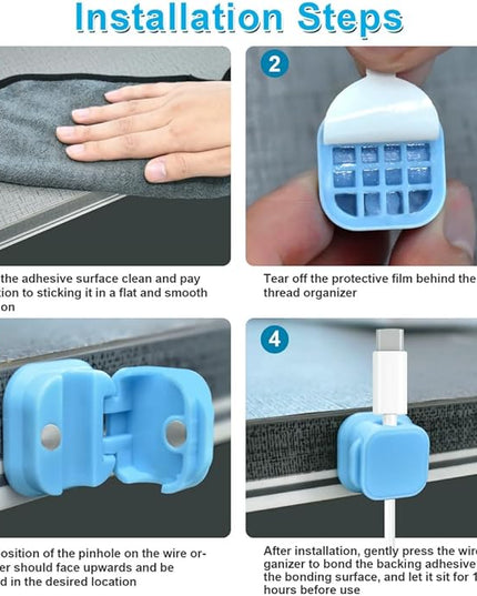 18 Pack Cord Organizer Holder, Magnetic Cable Clips Management, Easy Adhesive Phone Charging Cable Keeper, Hide Or Organize Desk Cable for Kitchen, Office, Car, Nightstand（3Colors）