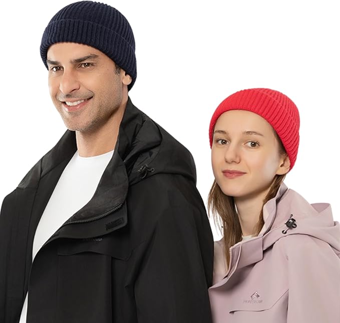 Stylish Wool Knit Short Cuff Fisherman Beanie for Men and Women Unisex Warm Winter Hat