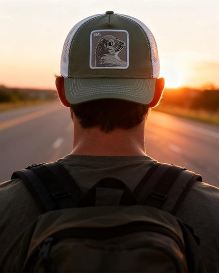 Classic Unisex Various Animal Series Embroidery Farm Adjustable Mesh Snapback Trucker Hat