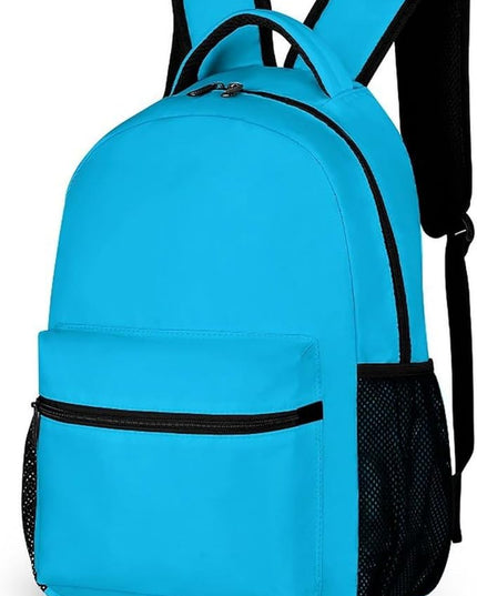 Fashion Lake Blue Backpack Lightweight Large Capacity Laptop Daybag for Travel Work