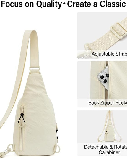 Hanke Crossbody Sling Bag for Women Men, Small & Large Casual Cross Body Sling Bags, Chest Bag for Outdoor Hiking Travel