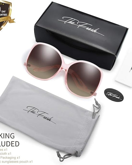 The Fresh Women's Oversized Square Jackie O Cat Eye Hybrid Butterfly Fashion Sunglasses - Exquisite Packaging