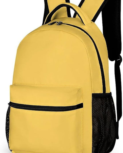 Fashion Crushed Golden Yellow Backpack Lightweight Large Capacity Laptop Daybag for Travel Work