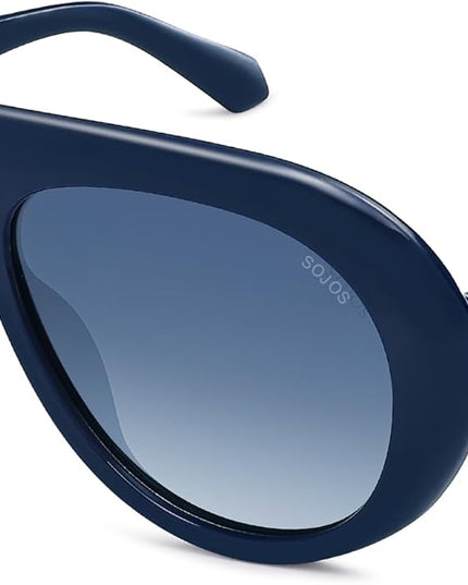 SOJOS Trendy Oversized Polarized Aviator Sunglasses Womens Men Retro Vintage 70s Style UV Protection Sun Glasses SJ2390