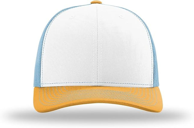 Richardson 112 Trucker Hat - Premium Adjustable Snapback Hat - Structured Six Panel Richardson Blank Caps