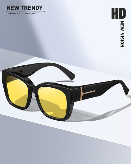 MEETSUN Oversized Fit Over Glasses Sunglasses for Women Men Large Trendy Polarized Sunglasses for Driving UV Protection