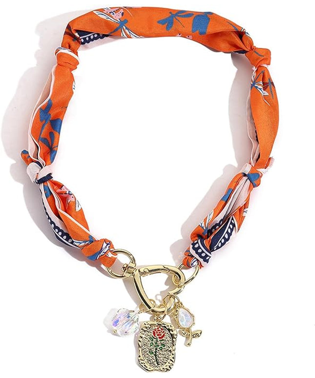 HETICA Scarf Necklace for Women Silk Western Charm Necklaces Fashion Accessory Jewelry Gift