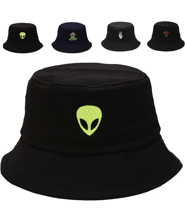 Cotton Bucket Hat for Women Men Summer Travel Sun Beach Bucket Cap, Unisex Outdoor Fisherman Hat