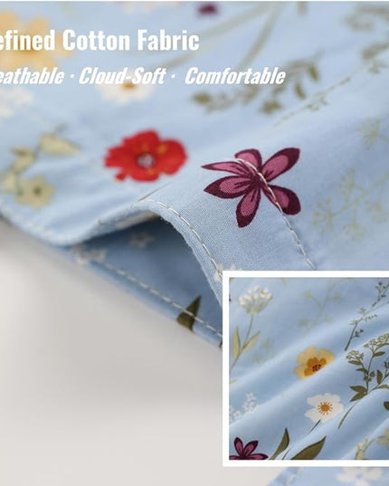 Floral Cotton Canvas Tote Bag for Women: 14x15 Inches Reusable Grocery Bag for Work, School, Travel, Gym